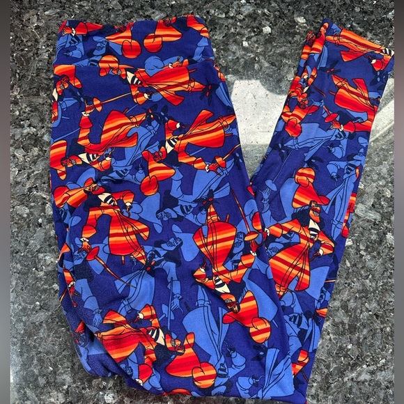 LuLaRoe Disney Collection Captain Hook Peter Pan Leggings Plus Size 1X TC T&C - Picture 2 of 9